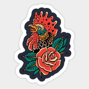 Crazy Cock Sticker